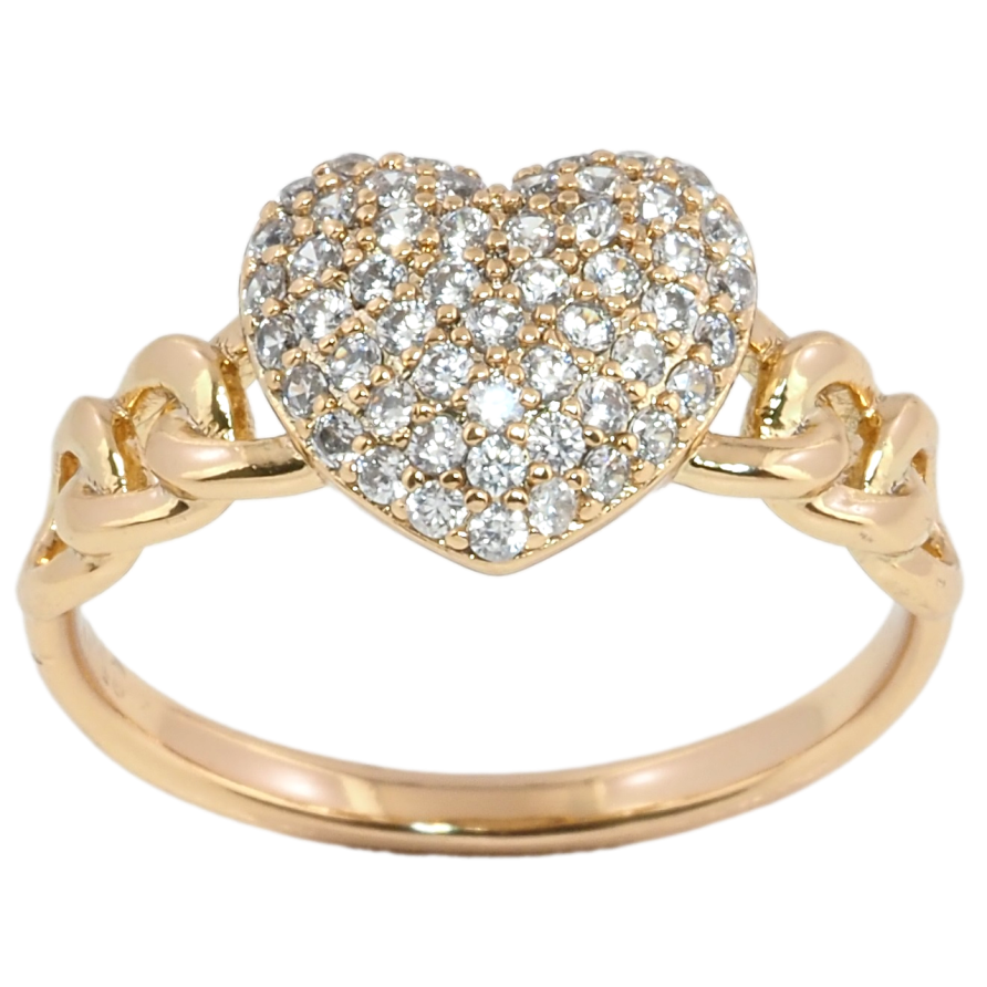 Кольцо Xuping Позолота 18K Сердце с инкрустацией цирконием фото №1 Кольцо Xuping Позолота 18K Сердце с инкрустацией цирконием фото №1