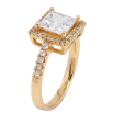 Каблучка Xuping Позолота 18K Квадратний фіаніт в обрамленні цирконію фото №2 Каблучка Xuping Позолота 18K Квадратний фіаніт в обрамленні цирконію фото №2