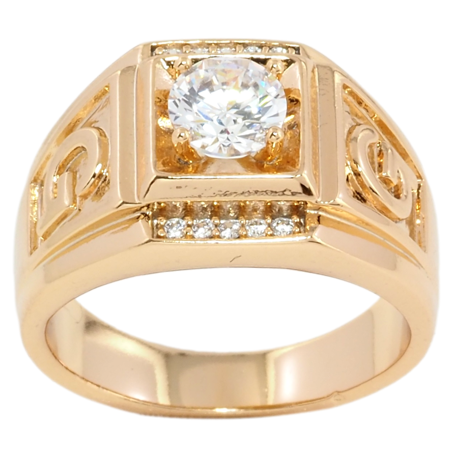 Перстень Xuping Позолота 18K Узор буква G с фианитом фото №1 Перстень Xuping Позолота 18K Узор буква G с фианитом фото №1