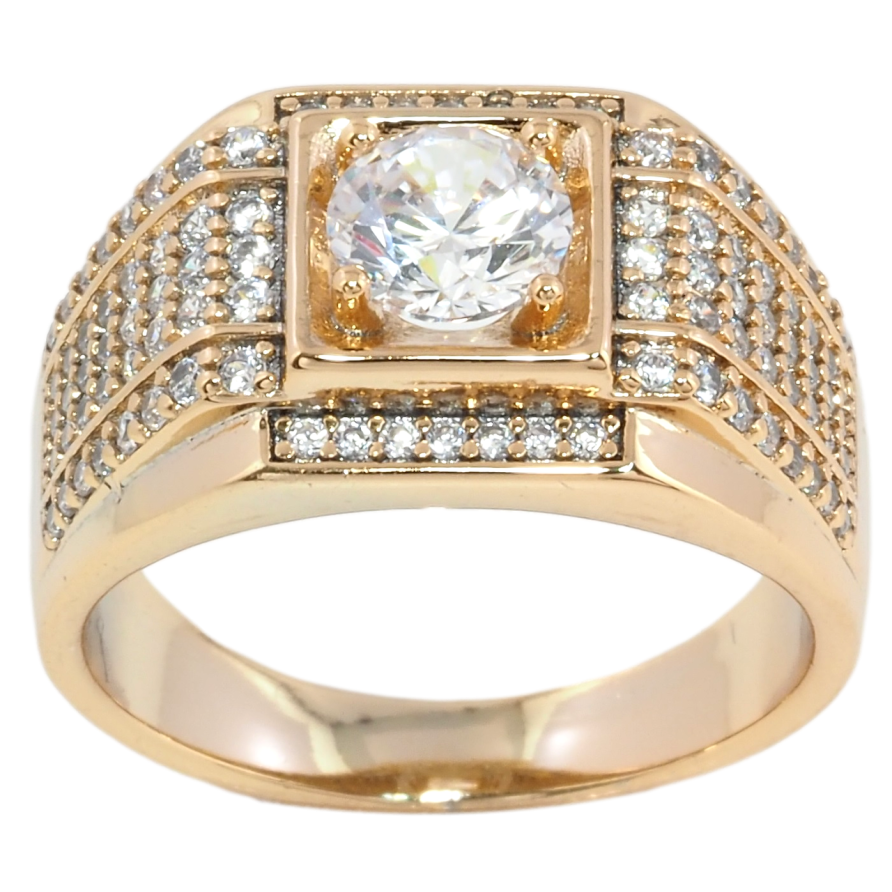Перстень Xuping Позолота 18K Инкрустация цирконием фото №1