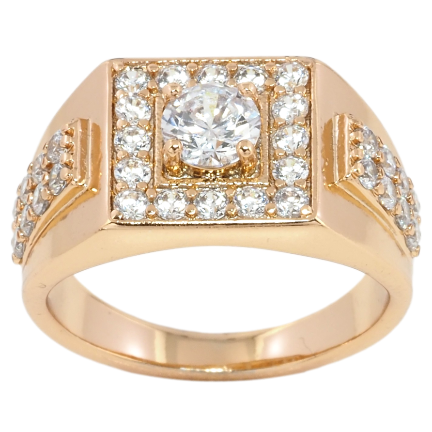 Перстень Xuping Позолота 18K Инкрустация цирконием фото №1