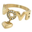 Кольцо Xuping TTM Stainless Steel Цвет 14К Love с подвеской сердечко фото №2 Кольцо Xuping TTM Stainless Steel Цвет 14К Love с подвеской сердечко фото №2