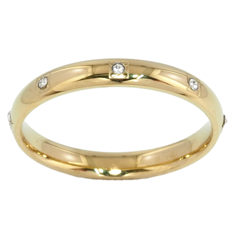 Каблучка Xuping TTM Stainless Steel Колір 14К Вставки цирконію, шир. 3мм фото №4 Каблучка Xuping TTM Stainless Steel Колір 14К Вставки цирконію, шир. 3мм фото №4