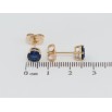 Серьги Xuping Позолота 18K пусеты Синие фианиты в 4-х крапановой оправе ø 6мм фото №2 Серьги Xuping Позолота 18K пусеты Синие фианиты в 4-х крапановой оправе ø 6мм фото №2