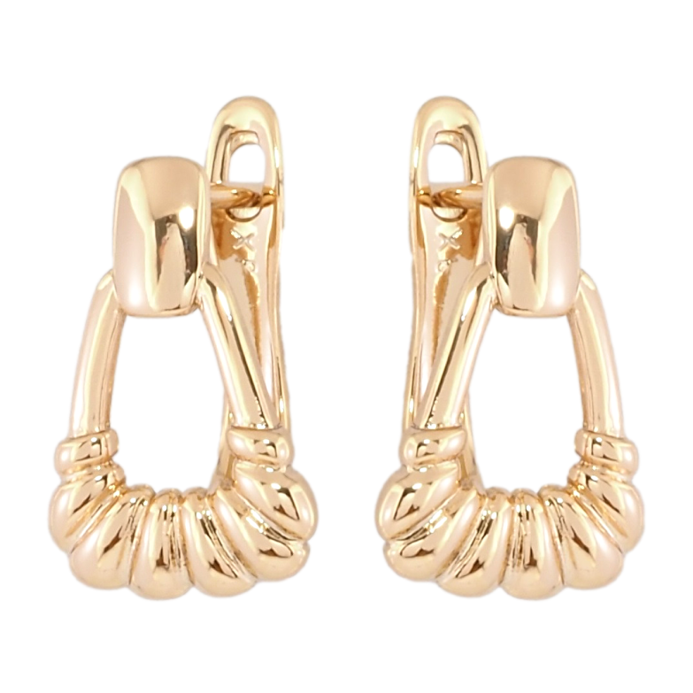 Серьги Xuping Позолота 18K английский замок Декоративный узор фото №3 Серьги Xuping Позолота 18K английский замок Декоративный узор фото №3