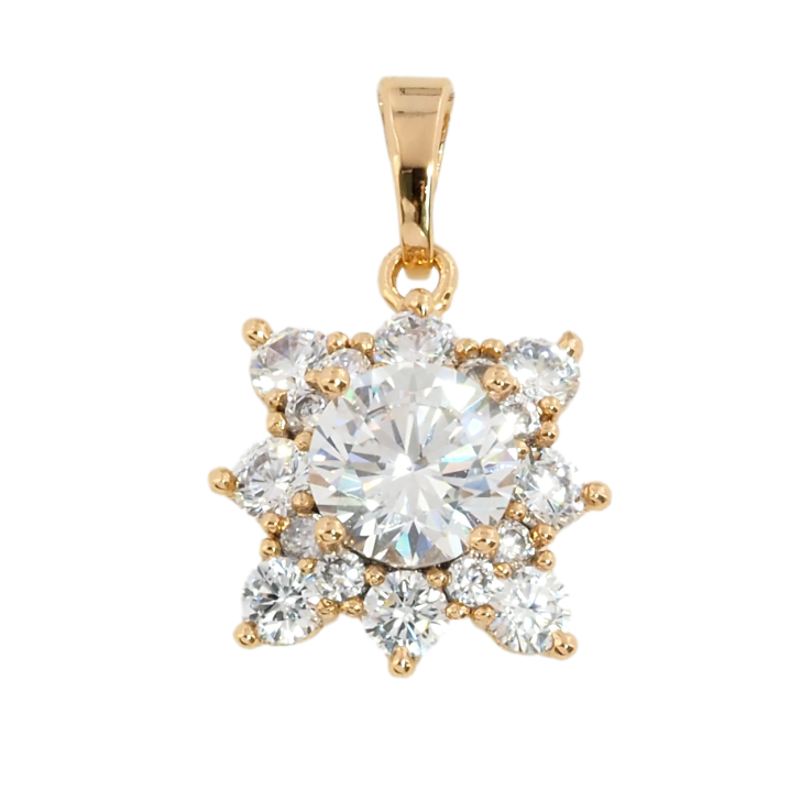 Кулон Xuping Позолота 18K Кришталева зірка для ланцюжка до 5мм фото №25 Кулон Xuping Позолота 18K Кришталева зірка для ланцюжка до 5мм фото №25