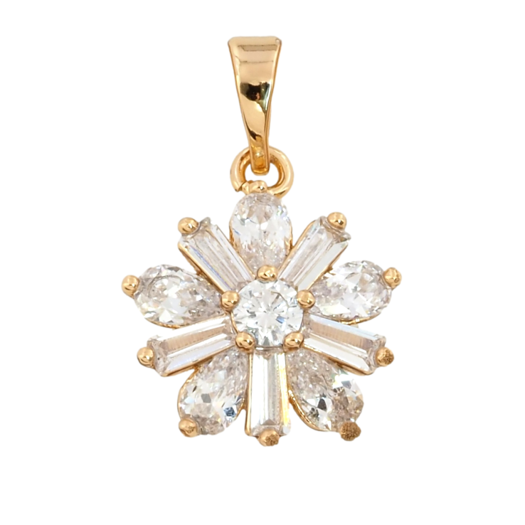 Кулон Xuping Позолота 18K Кришталева квітка для ланцюжка до 5мм фото №16 Кулон Xuping Позолота 18K Кришталева квітка для ланцюжка до 5мм фото №16