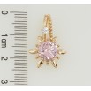 Кулон Xuping Позолота 18K Цветок с розовым фианитом для цепочки до 3мм фото №2