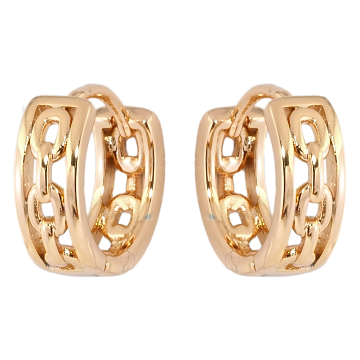 Серьги Xuping Позолота 18K колечки Декоративный узор цепочка фото №11 Серьги Xuping Позолота 18K колечки Декоративный узор цепочка фото №11