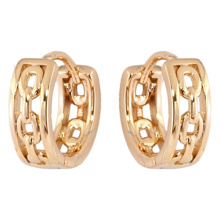 Серьги Xuping Позолота 18K колечки Декоративный узор цепочка фото №1 Серьги Xuping Позолота 18K колечки Декоративный узор цепочка фото №1