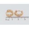 Серьги Xuping Позолота 18K колечки Декоративный узор цепочка фото №2 Серьги Xuping Позолота 18K колечки Декоративный узор цепочка фото №2
