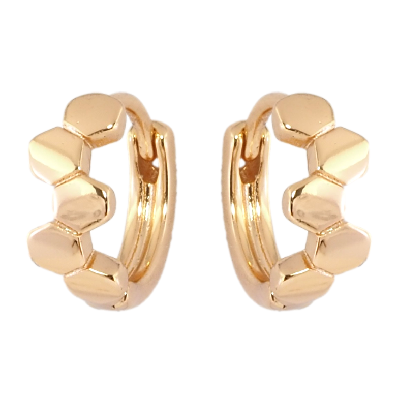 Сережки Xuping Позолота 18K колечка Декоративний візерунок фото №3 Сережки Xuping Позолота 18K колечка Декоративний візерунок фото №3