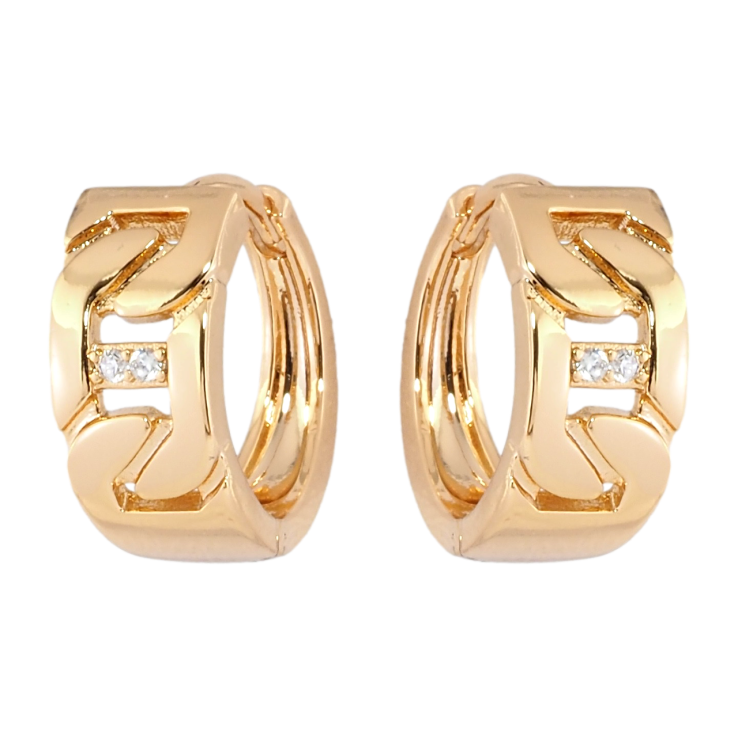 Серьги Xuping Позолота 18K колечки Декоративный узор с цирконием фото №14 Серьги Xuping Позолота 18K колечки Декоративный узор с цирконием фото №14