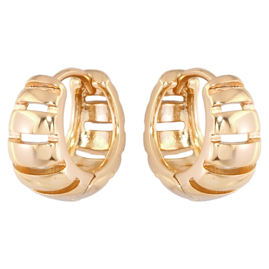 Серьги Xuping Позолота 18K колечки Декоративный узор фото №1 Серьги Xuping Позолота 18K колечки Декоративный узор фото №1