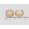 Серьги Xuping Позолота 18K колечки Узор с цирконием фото №2 Серьги Xuping Позолота 18K колечки Узор с цирконием фото №2