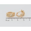 Серьги Xuping Позолота 18K колечки Узор бамбук с цирконием фото №2 Серьги Xuping Позолота 18K колечки Узор бамбук с цирконием фото №2