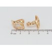Серьги Xuping Позолота 18K колечки Декоративный узор с цирконием фото №2 Серьги Xuping Позолота 18K колечки Декоративный узор с цирконием фото №2
