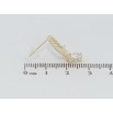 Сережки Xuping JEAN GOUJON Позолота 14K пусети Колечка з бантами та фіанітами фото №2