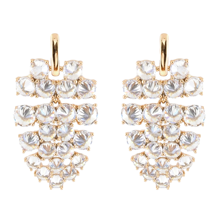 Серьги Xuping JEAN GOUJON Позолота 18K пусеты Подвески с инкрустацией фианитами фото №6