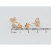 Серьги Xuping Позолота 18K пусеты Декоративные треугольники с кристальными цветочками фото №2 Серьги Xuping Позолота 18K пусеты Декоративные треугольники с кристальными цветочками фото №2