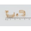 Серьги Xuping Позолота 18K пусеты Дуги с дорожками циркония и звездами фото №2