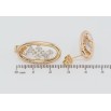Серьги Xuping Позолота 18K пусеты Овалы с узором цирконием фото №2 Серьги Xuping Позолота 18K пусеты Овалы с узором цирконием фото №2
