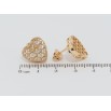 Серьги Xuping Позолота 18K пусеты Сердечки с цирконием фото №2 Серьги Xuping Позолота 18K пусеты Сердечки с цирконием фото №2