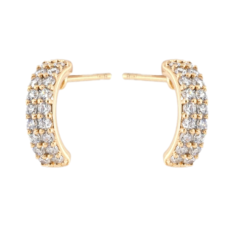 Сережки Xuping Позолота 18K пусети Інкрустація цирконієм фото №3 Сережки Xuping Позолота 18K пусети Інкрустація цирконієм фото №3
