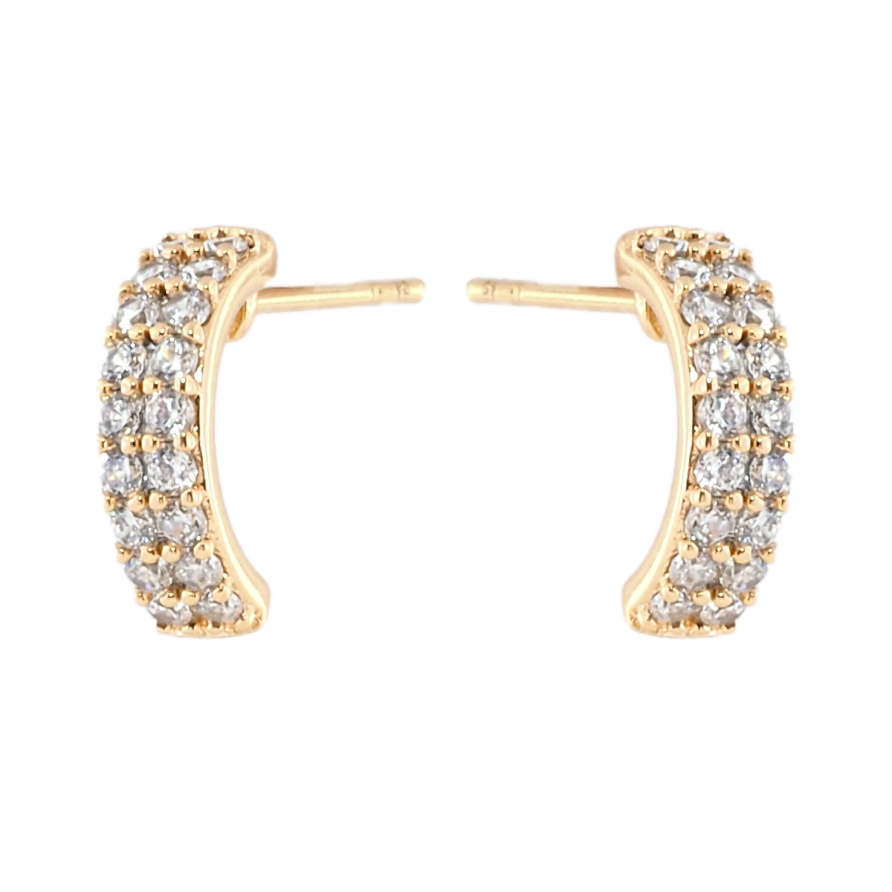 Серьги Xuping Позолота 18K пусеты Инкрустация цирконием фото №1 Серьги Xuping Позолота 18K пусеты Инкрустация цирконием фото №1