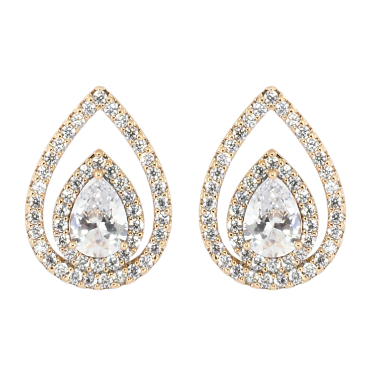 Серьги Xuping Позолота 18K пусеты Капельки с инкрустацией цирконием фото №18 Серьги Xuping Позолота 18K пусеты Капельки с инкрустацией цирконием фото №18