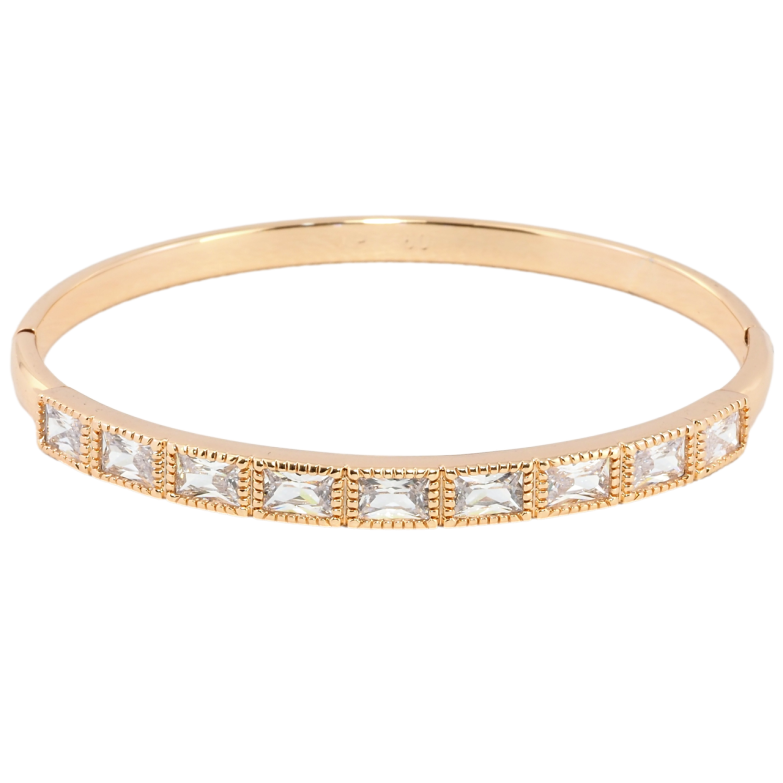 Браслет Xuping Позолота 18K Доріжка фіанітів ø 6см фото №6 Браслет Xuping Позолота 18K Доріжка фіанітів ø 6см фото №6