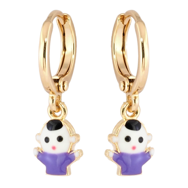 Серьги детские Xuping Позолота 18K подвески на колечках Человечки фото №25 Серьги детские Xuping Позолота 18K подвески на колечках Человечки фото №25