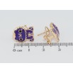 Серьги детские Xuping Позолота 18K итальянский замок Котята с фиолетовой эмалью фото №2 Серьги детские Xuping Позолота 18K итальянский замок Котята с фиолетовой эмалью фото №2