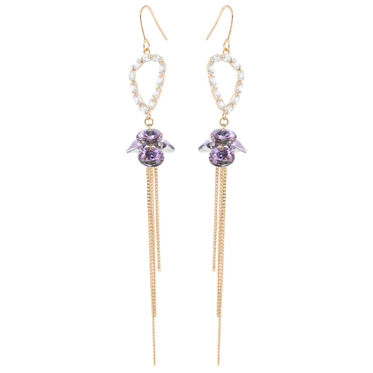 Серьги Xuping цвет 18K с кристаллами Swarovski французский замок Подвески с кристаллами Provence Lavender фото №6 Серьги Xuping цвет 18K с кристаллами Swarovski французский замок Подвески с кристаллами Provence Lavender фото №6