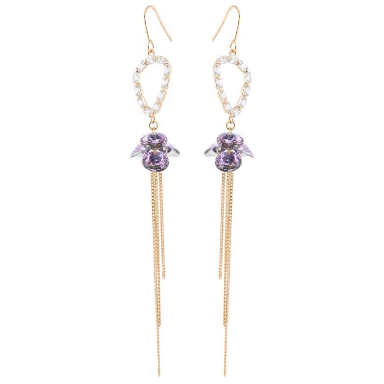 Сережки Xuping колір 18K з кристалами Swarovski французький замок Підвіски з кристалами Provence Lavender фото №4 Сережки Xuping колір 18K з кристалами Swarovski французький замок Підвіски з кристалами Provence Lavender фото №4