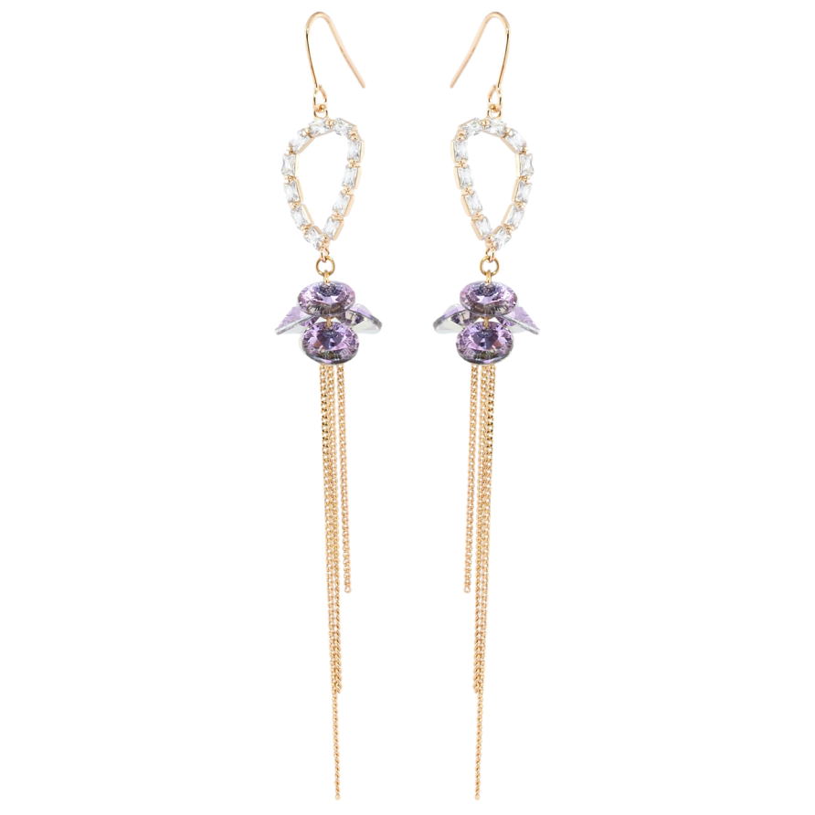 Серьги Xuping цвет 18K с кристаллами Swarovski французский замок Подвески с кристаллами Provence Lavender фото №1 Серьги Xuping цвет 18K с кристаллами Swarovski французский замок Подвески с кристаллами Provence Lavender фото №1
