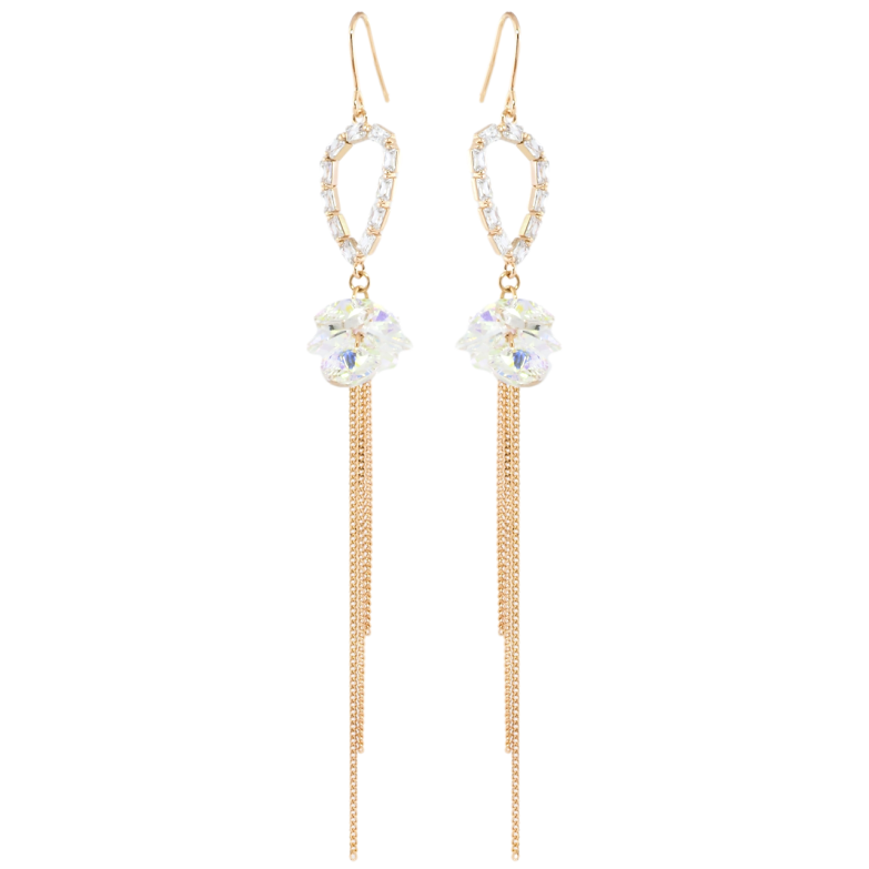 Сережки Xuping колір 18K з кристалами Swarovski французький замок Підвіски з кристалами Shimmer фото №8 Сережки Xuping колір 18K з кристалами Swarovski французький замок Підвіски з кристалами Shimmer фото №8