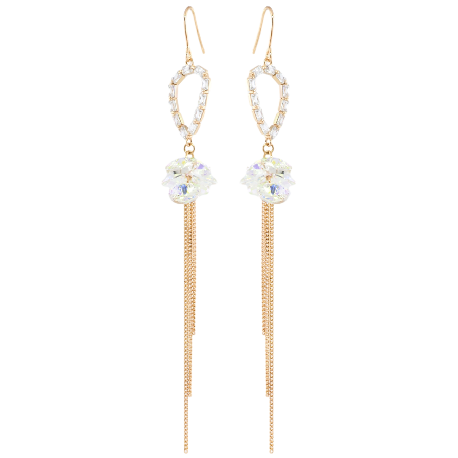Серьги Xuping цвет 18K с кристаллами Swarovski французский замок Подвески с кристаллами Shimmer фото №1 Серьги Xuping цвет 18K с кристаллами Swarovski французский замок Подвески с кристаллами Shimmer фото №1