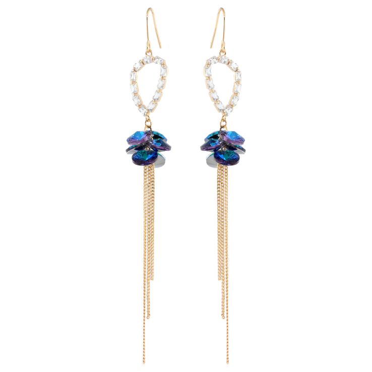 Серьги Xuping цвет 18K с кристаллами Swarovski французский замок Подвески с кристаллами Capri Blue фото №7 Серьги Xuping цвет 18K с кристаллами Swarovski французский замок Подвески с кристаллами Capri Blue фото №7