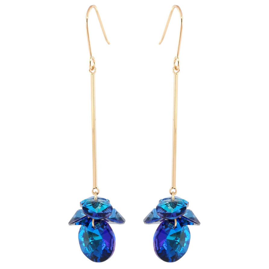 Серьги Xuping цвет 18K с кристаллами Swarovski французский замок Подвески с кристаллами Capri Blue фото №1 Серьги Xuping цвет 18K с кристаллами Swarovski французский замок Подвески с кристаллами Capri Blue фото №1