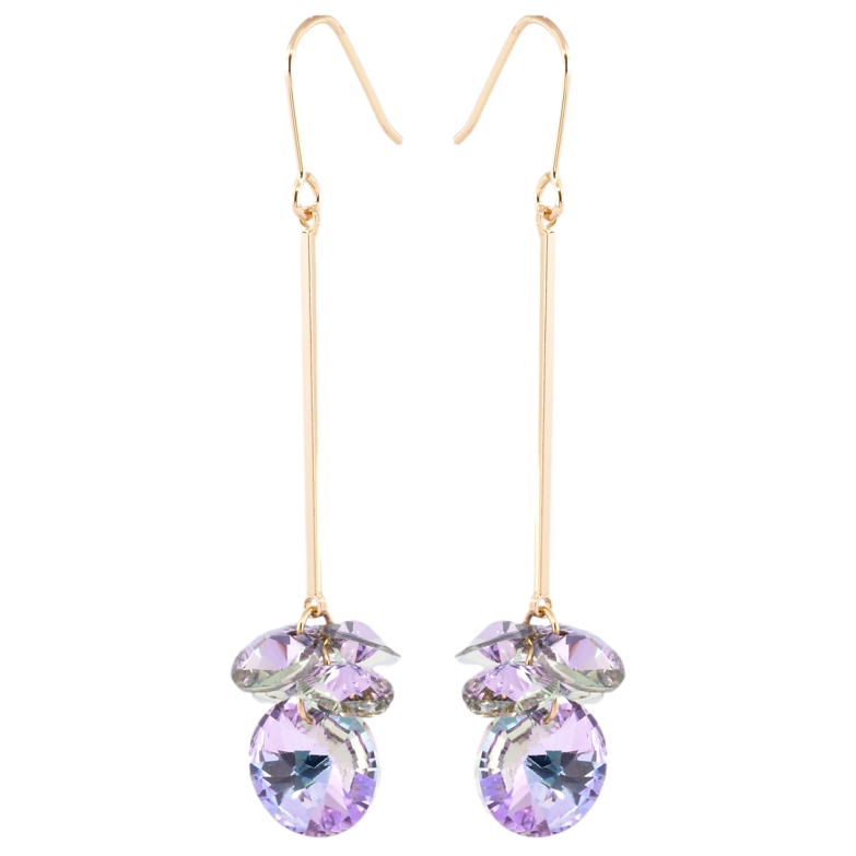 Сережки Xuping колір 18K з кристалами Swarovski французький замок Підвіски з кристалами Paradise Shine фото №2 Сережки Xuping колір 18K з кристалами Swarovski французький замок Підвіски з кристалами Paradise Shine фото №2