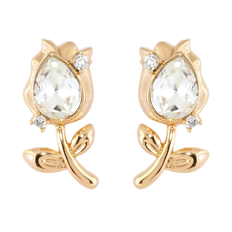 Сережки Xuping колір 18K з кристалами Swarovski пусети Квіточки з кристалами Clear фото №16 Сережки Xuping колір 18K з кристалами Swarovski пусети Квіточки з кристалами Clear фото №16