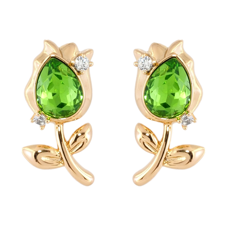 Сережки Xuping колір 18K з кристалами Swarovski пусети Квіточки з кристалами Peridot фото №21 Сережки Xuping колір 18K з кристалами Swarovski пусети Квіточки з кристалами Peridot фото №21
