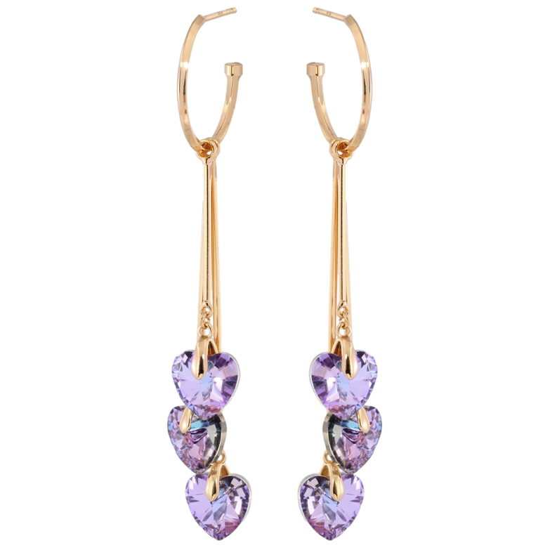 Сережки Xuping колір 18K з кристалами Swarovski пусети Підвіски з сердечками Paradise Shine фото №18 Сережки Xuping колір 18K з кристалами Swarovski пусети Підвіски з сердечками Paradise Shine фото №18