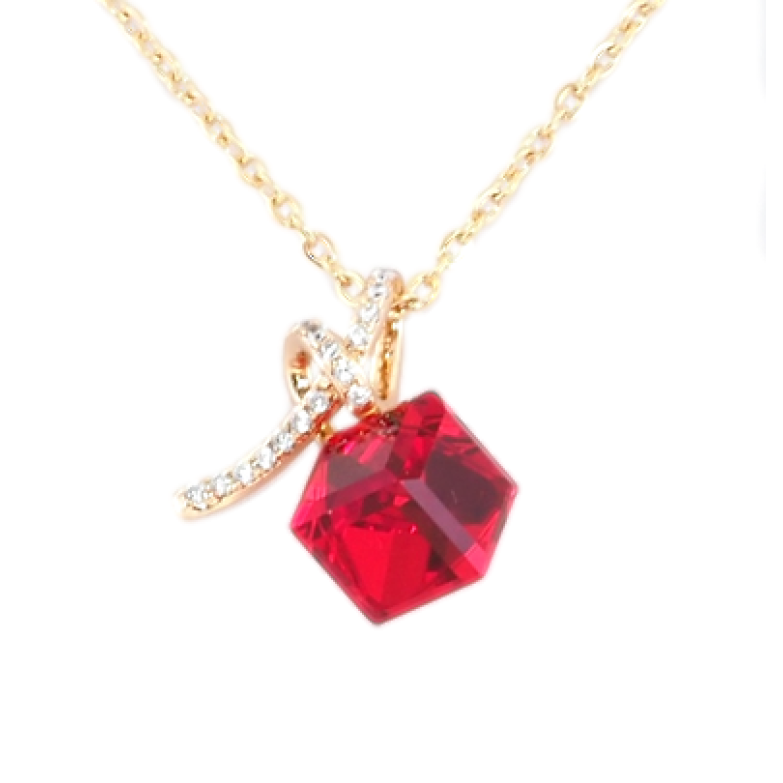 Кулон Xuping колір 18K з кр-ми Swarovski на ланцюжку Кришталевий куб Siam довжина 40-45см х 2мм фото №17 Кулон Xuping колір 18K з кр-ми Swarovski на ланцюжку Кришталевий куб Siam довжина 40-45см х 2мм фото №17