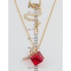 Кулон Xuping цвет 18K с кр-ми Swarovski на цепочке Кристальный куб Siam длина 40-45см х 2мм фото №3 Кулон Xuping цвет 18K с кр-ми Swarovski на цепочке Кристальный куб Siam длина 40-45см х 2мм фото №3