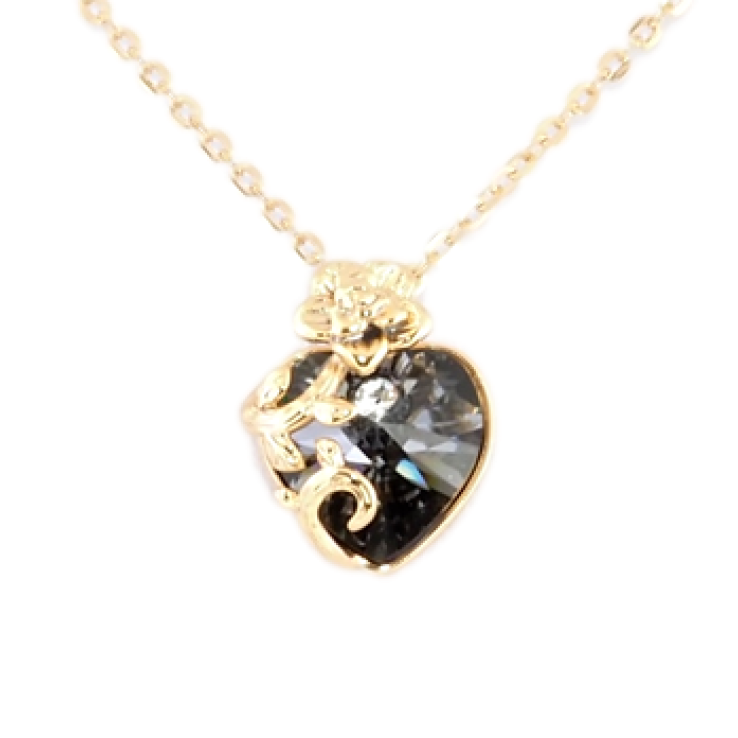 Кулон Xuping колір 18K з кр-ми Swarovski на ланцюжку Сердечко Graphite довжина 40-45см х 1.5мм фото №15 Кулон Xuping колір 18K з кр-ми Swarovski на ланцюжку Сердечко Graphite довжина 40-45см х 1.5мм фото №15