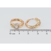 Серьги Xuping Позолота 18K колечки Узор с инкрустацией цирконием фото №2 Серьги Xuping Позолота 18K колечки Узор с инкрустацией цирконием фото №2