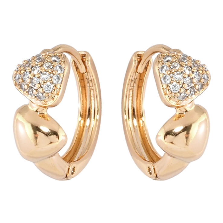 Серьги Xuping Позолота 18K колечки Треугольники с цирконием фото №8 Серьги Xuping Позолота 18K колечки Треугольники с цирконием фото №8
