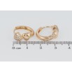 Серьги Xuping Позолота 18K колечки Треугольники с цирконием фото №2